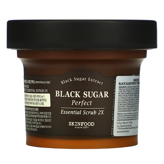 Skinfood, السكر الأسود، مقشّر أساسي مثالي بقوة مضاعفة، 7.41 أونصة (210 جم)