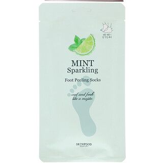 Skinfood, Mint Sparkling, Foot Peeling Socks, 1 Pair,  1.41 fl oz (40 g)