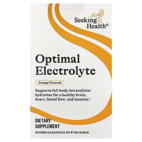 Seeking Health Optimal Electrolyte, Orange, 30 Sticks, 0.229 oz (6.5 g) Each