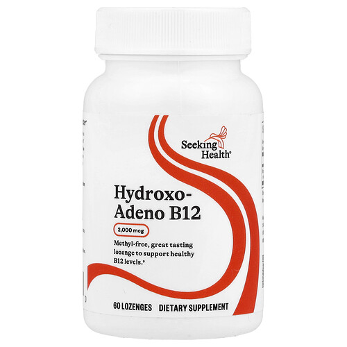 Seeking Health Hydroxo-Adeno B12, 2,000 mcg, 60 Lozenges