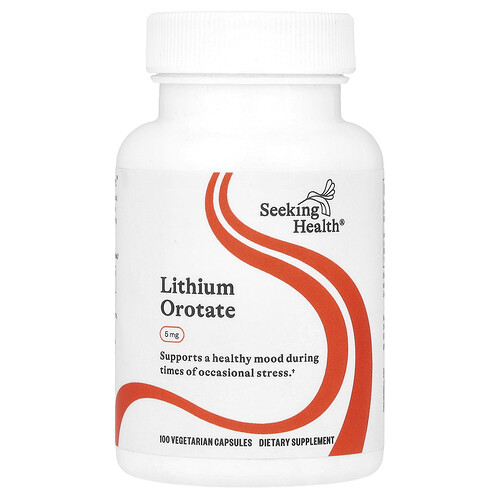 Seeking Health Lithium Orotate, 5 mg, 100 Vegetarian Capsules
