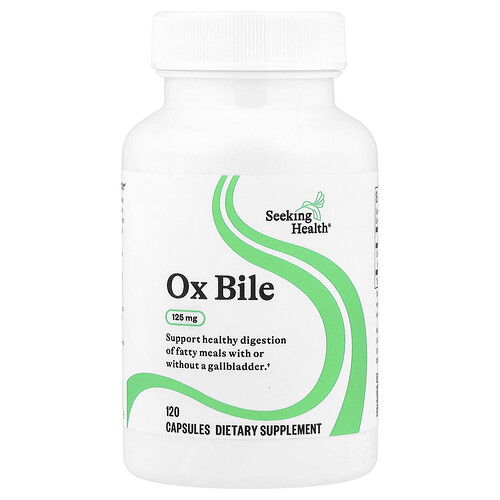 Seeking Health Ox Bile, 125 mg, 120 Capsules