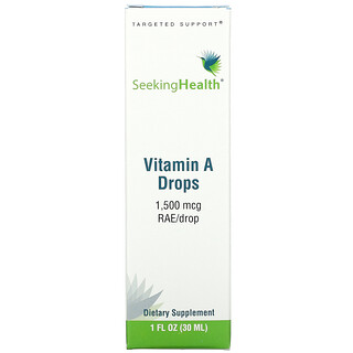 Seeking Health, 维生素 A 滴剂，1,500 微克视黄醇活性当量/滴，1 液量盎司（30 毫升）