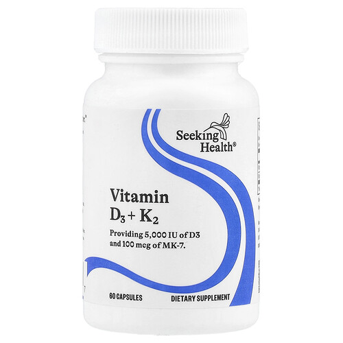 Seeking Health Vitamin D3 + K2, 60 Capsules