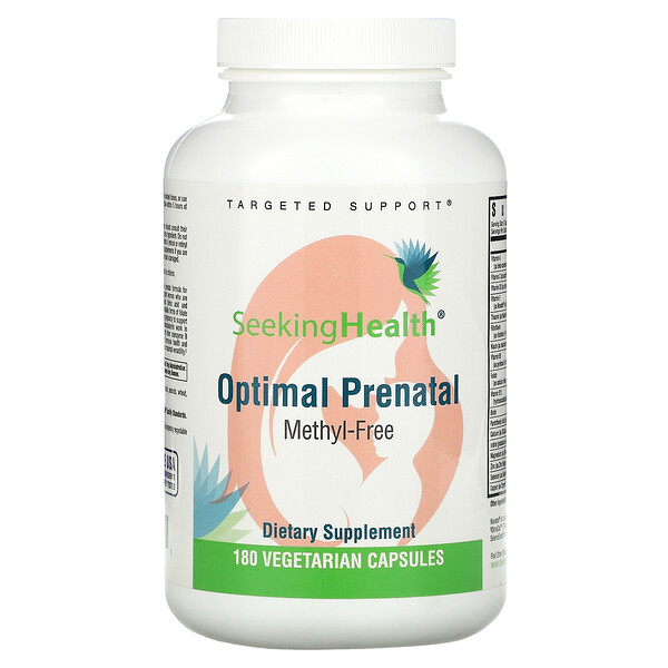Seeking Health, Optimal Prenatal, Methyl-Free, 180 Vegetarian Capsules