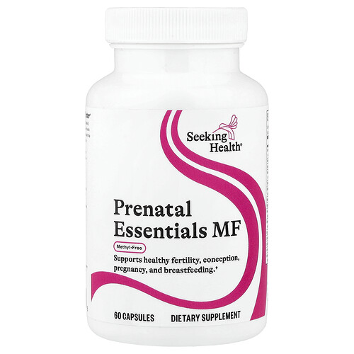 Seeking Health, Prenatal Essentials MF, pränatales Multivitamin, methylfrei, 60 Kapseln