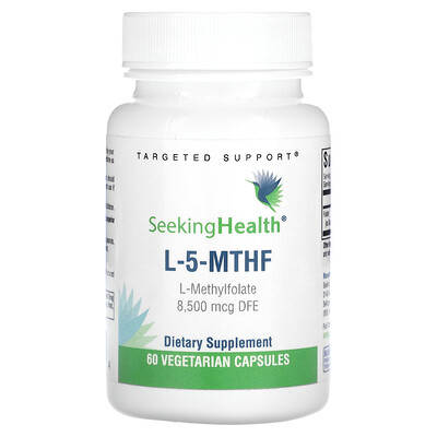 

Seeking Health L-5-MTHF L-Methylfolate 8 500 mcg DFE 60 Vegetarian Capsules