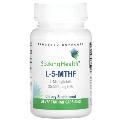 

Seeking Health L-5-MTHF L-Methylfolate 25 500 mcg DFE 60 Vegetarian Capsules