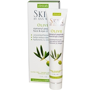 Купить Skin By Ann Webb, Eyeseryl пептидный крем для лица и глаз с оливковым маслом, 1 жидкая унция  на IHerb