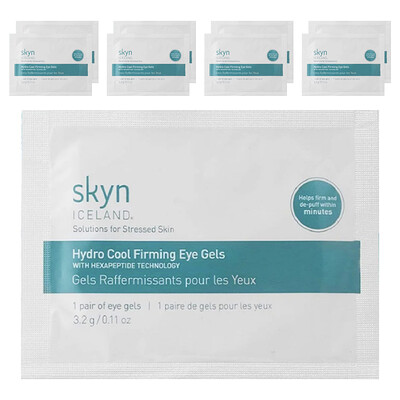Skyn Iceland, Hydro Cool, Geles reafirmantes para el contorno de los ojos, 8 pares