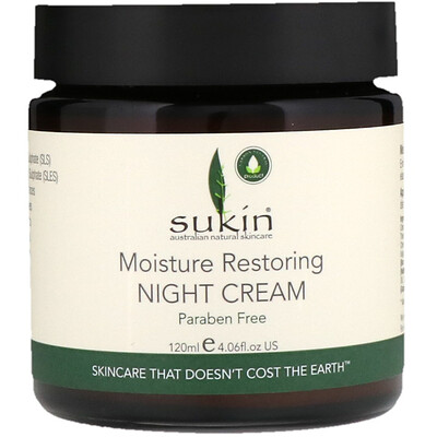 Купить Sukin Восстанавливающий уровень влаги ночной крем, 4, 06 ж. унц. (120 мл)