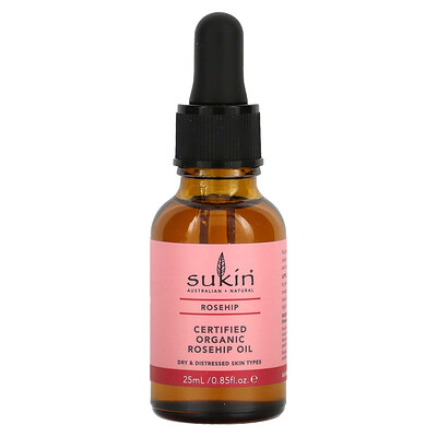 

Sukin Certified Organic Rosehip Oil 0.85 fl oz (25 ml)