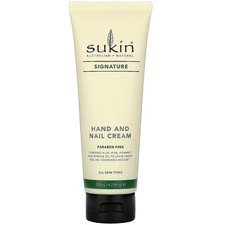 Sukin, Hand & Nail Cream, Hand- und Nagelcreme, Signature, 125 ml (4,23 fl. oz.)