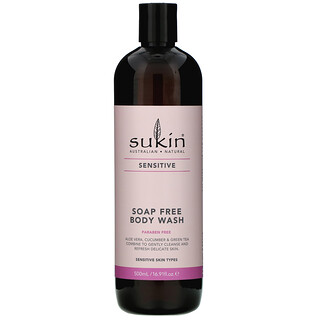 Sukin, Гель для душа без мыла, для чувствительной кожи, 16,91 жидких унций (500 мл)