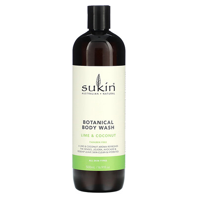 

Sukin Botanical Body Wash Lime & Coconut 16.91 fl oz (500 ml)