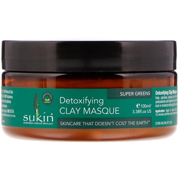Super Greens, Detoxifying Clay Masque, 3.38 fl oz (100 ml)