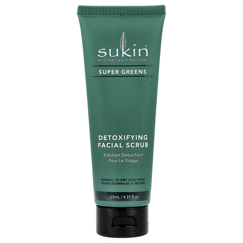 Sukin Sukin, Super Greens, Detoxifying Facial Scrub, Normal To Dry Skin Types , 4.23 fl oz (125 ml)