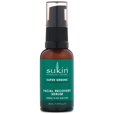 Sukin восстанавливающая сыворотка для лица с суперзеленью, 30 мл (1, 01 жидк. унции)  - Купить