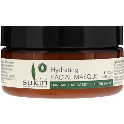 Sukin Hydrating Facial Masque, 3.38 fl oz (100 ml)
