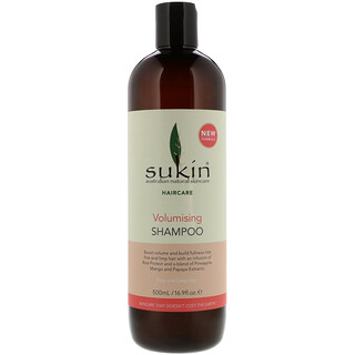 Sukin, 豐盈洗髮露，細緻柔軟頭髮，16.9 液量盎司（500 毫升）