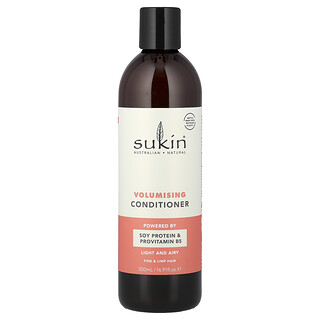 Sukin, Acondicionador voluminizador, Cabello fino y frágil, 500 ml (16,91 oz. líq.)