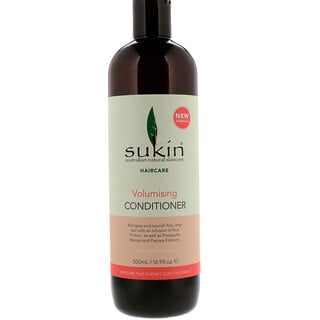 Sukin, بلسم لزيادة كثافة الشعر، للشعر الناعم والمجعد، 16.9 أونصة سائلة (500 مل)