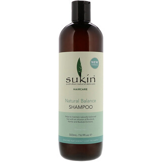 Sukin, 天然平衡洗髮水，正常髮質，16.9 液量盎司（500 毫升）