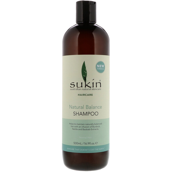 Sukin, Шампунь для восстановления естественного баланса, для нормальных волос, 500 мл (16,9 жидк. унций)