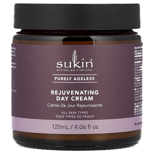 Sukin Purely Ageless, Rejuvenating Day Cream, All Skin Types, 4.06 fl oz (120 ml)