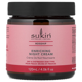 Sukin, Enriching Night Cream, Rosehip, 4.06 fl oz (120 ml)