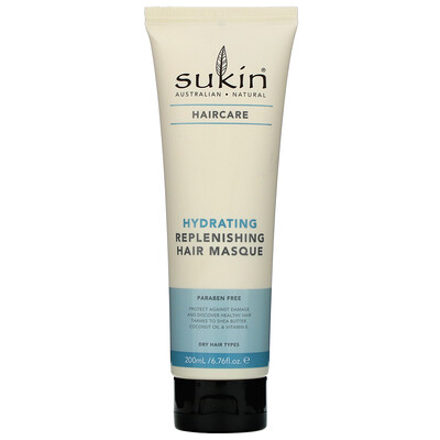 Купить Sukin Увлажняющая восстанавливающая маска для волос, уход за волосами, 6, 76 жидких унций (200 мл)