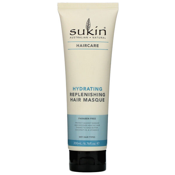 Sukin, Hydrating Replenishing Hair Masque, Haircare, 6.76 fl oz (200 ml)