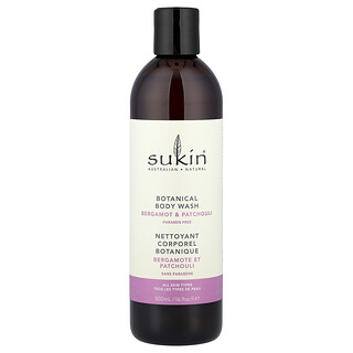 Sukin, Botanical Body Wash, All Skin Types, Bergamot & Patchouli, 16.9 oz (500 ml)