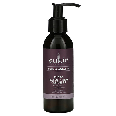 Sukin Purely Ageless, Micro Exfoliating Cleanser, 4,23 жидких унции (125 мл)