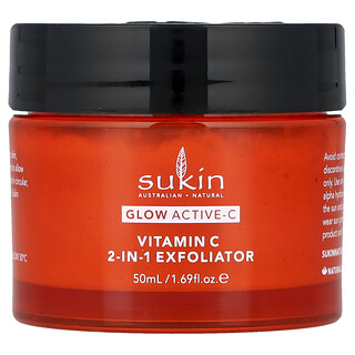 Sukin, Glow Active-C, Exfoliante 2 en 1 con vitamina C, 50 ml (1,69 oz. líq.)