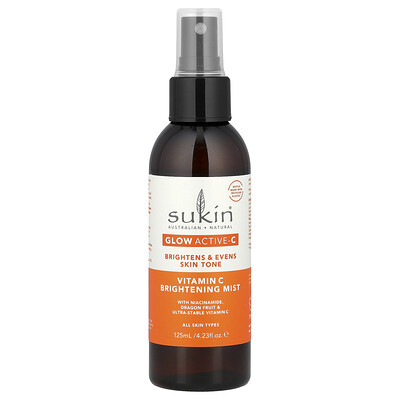Product Image for Sukin, Glow Active-C, Vitamin C Brightening Mist, All Skin Types, 4.23 fl oz (125 ml)