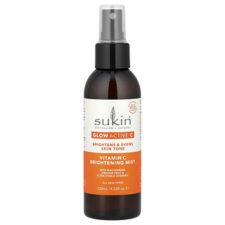 Sukin, Glow Active-C, 비타민C 브라이트닝 미스트, 모든 피부 타입, 125ml(4.23fl oz)
