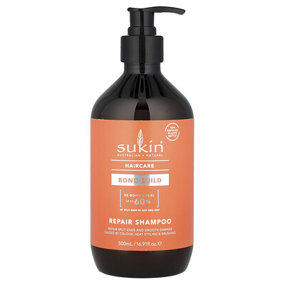 Product Image for Sukin, Haircare, Bond Build, Repair Shampoo, 16.91 fl oz (500 ml)