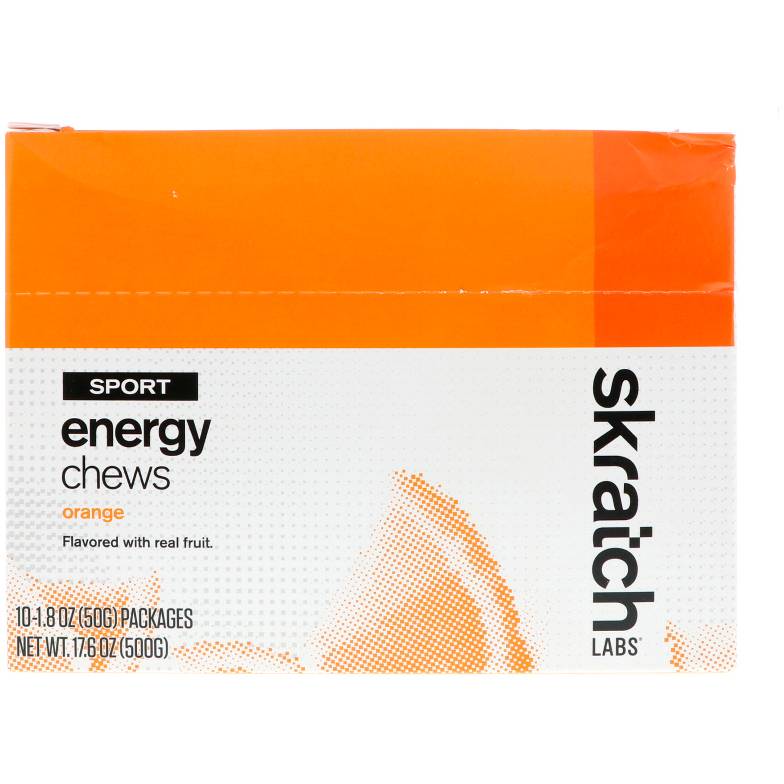 SKRATCH LABS, Sport Energy Chews, Orange, 10 Pack, 1.8 oz (50 g) Each