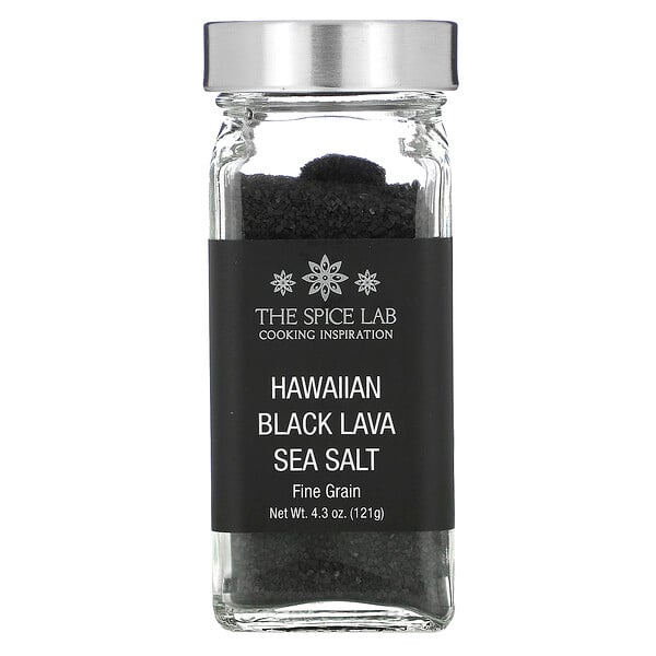 Гавайская морская соль из черной лавы, мелкое зерно, 121 г (4,3 унции)