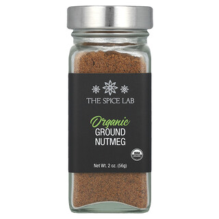 The Spice Lab, Nuez moscada orgánica molida, 56 g (2 oz)