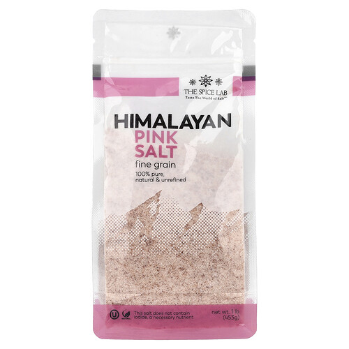 The Spice Lab Himalayan Pink Salt, Fine Grain, 1 lb (453 g)