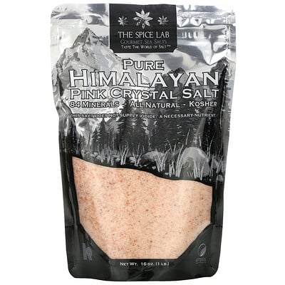 The Spice Lab Pure Himalayan Pink Crystal Salt, Fine, 16 oz