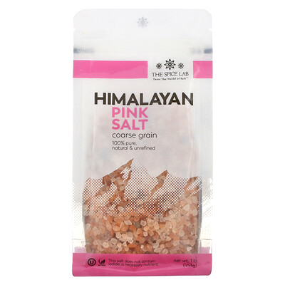 The Spice Lab гималайская розовая соль, крупного помола, 453 г (1 фунт)