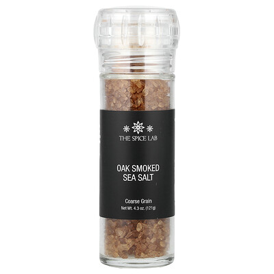 The Spice Lab, Oak Smoked Sea Salt Grinder, 4.3 oz (121 g)