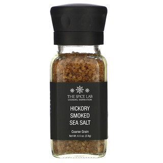 The Spice Lab, Копченая морская соль с гикори, грубое зерно, 6,5 унций (2,8 г)