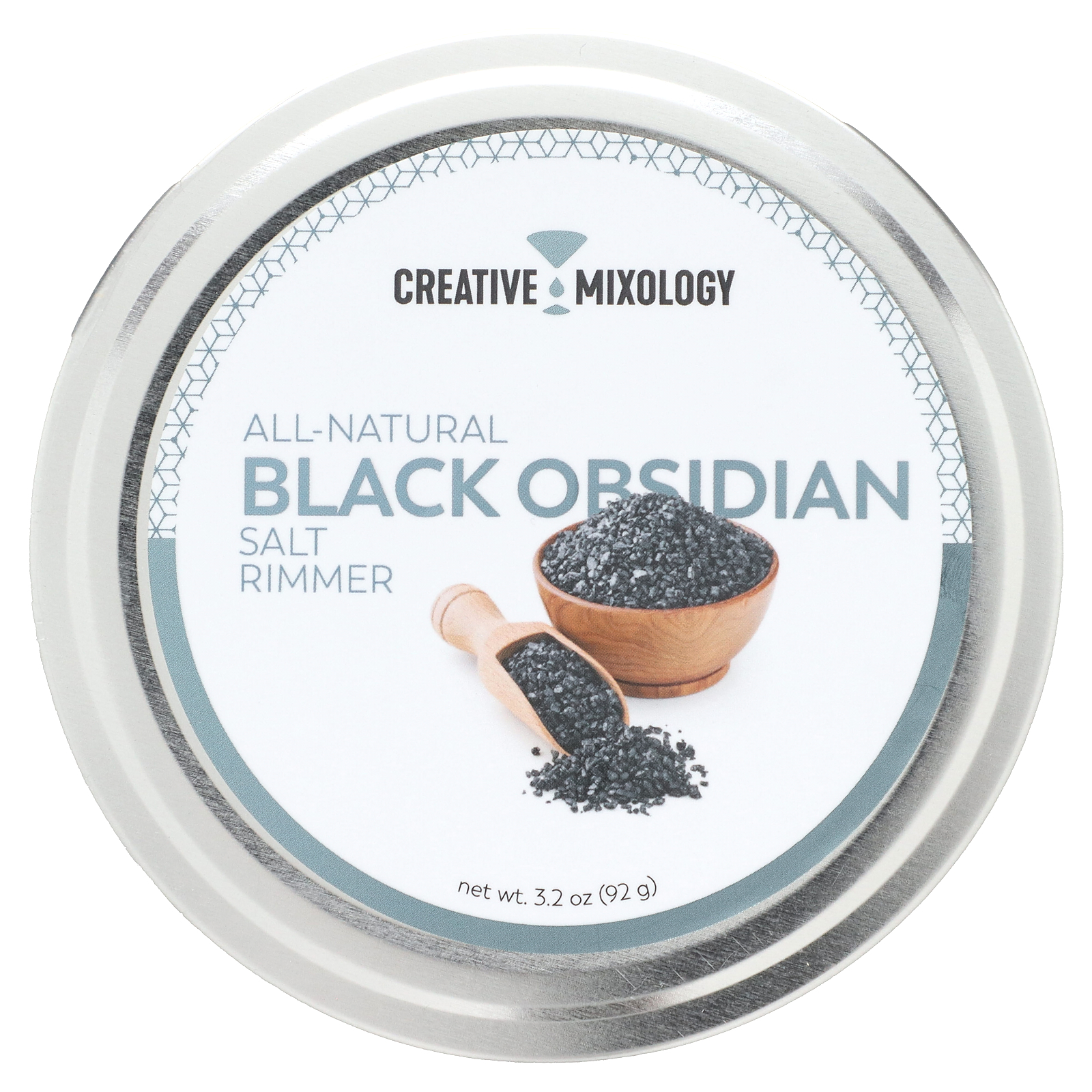 Creative Mixology, Cortadora de sal de obsidiana negra totalmente natural, 3,2 oz (92 g) - Imagen 1 de 2
