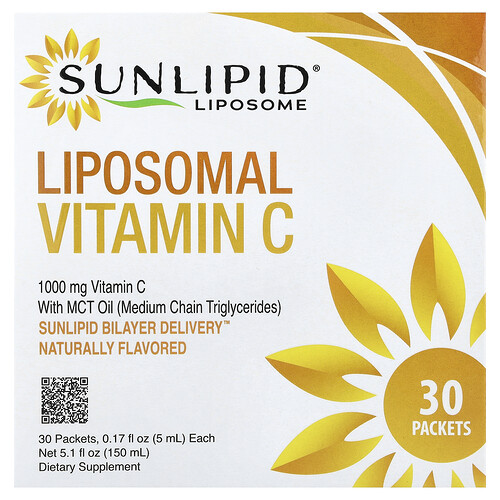 SunLipid, Liposom, liposomales Vitamin C mit MCT-Öl, 30 Beutel, je 5 ml