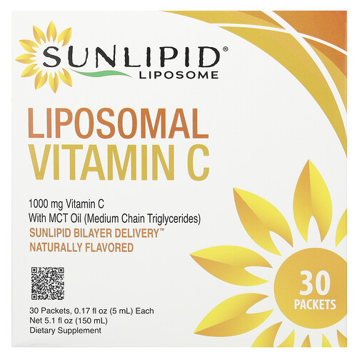 Sunlipid Liposomal Vitamin C with MCT Oil, 30 Packets, 0.17 fl oz (5 ml) Each