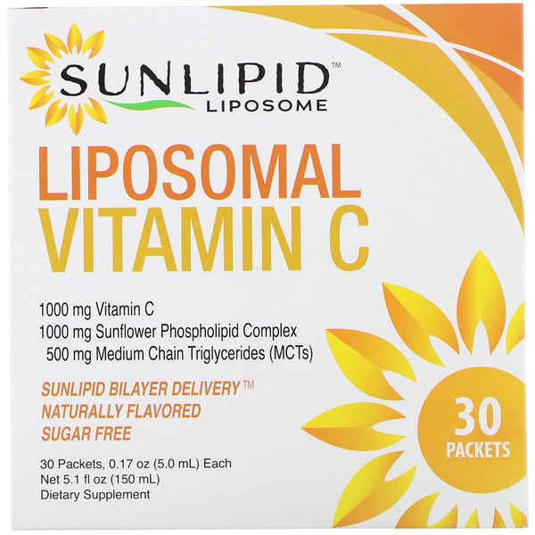SunLipid, リポソームビタミンC、天然香料使用、30袋、各5.0 ml